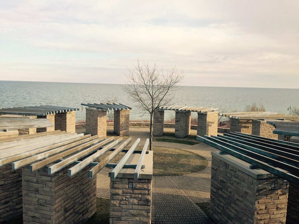 A view of Lake Ontario from the Ajax Water Supply Plant at Ajax Waterfront
