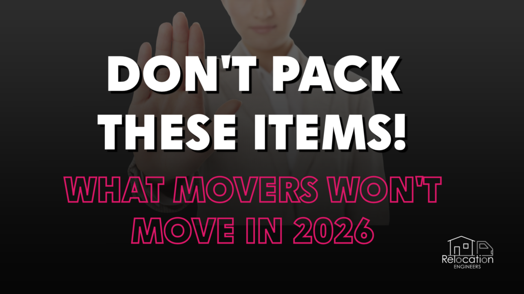 Items movers won't move and what not to pack for moving